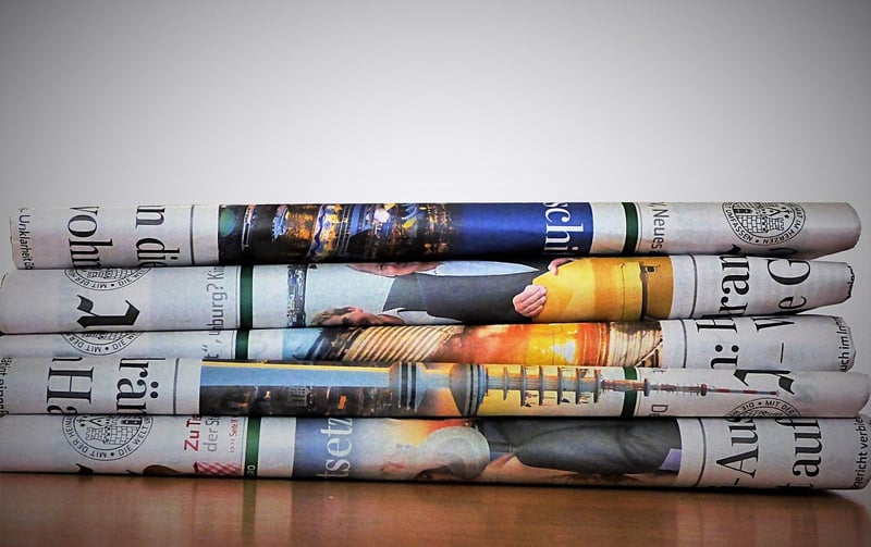 Recycled Newspaper Gift Bags